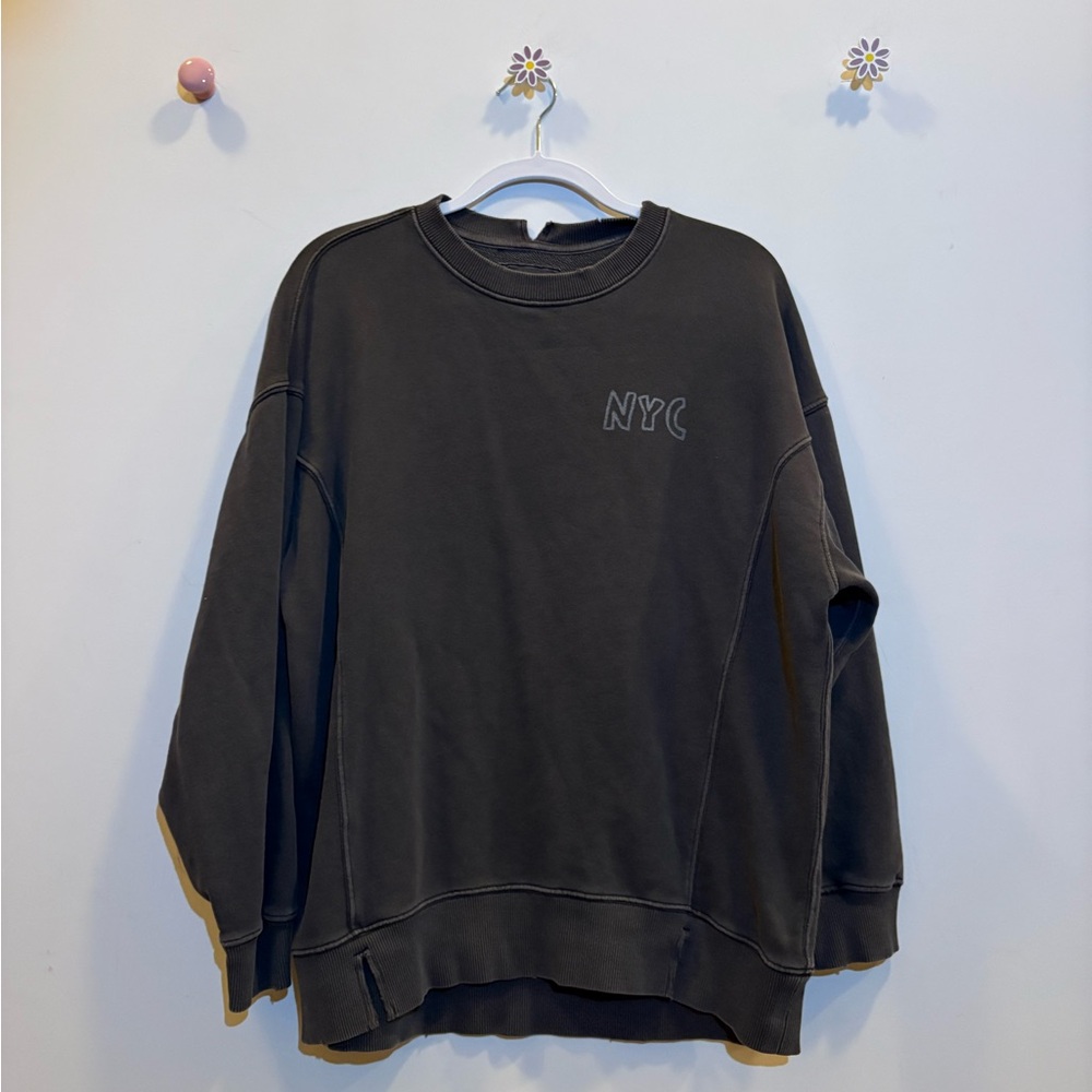 Aerie Women's Dark Gray Crewneck Sweater
